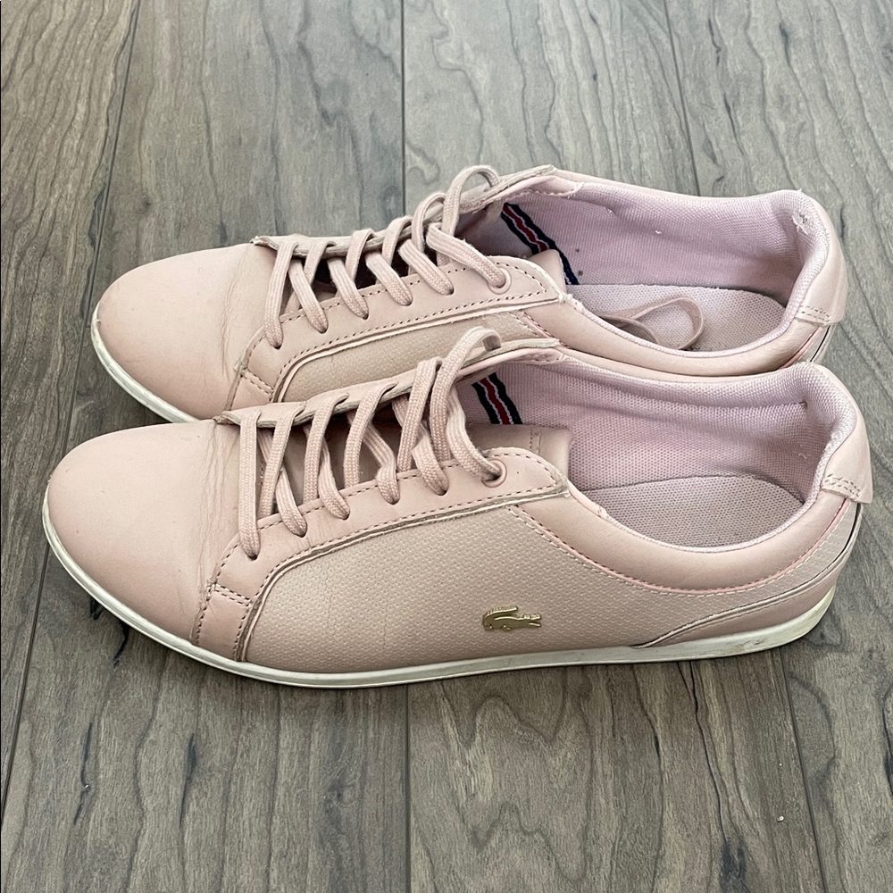 Lacoste Women's Pale Pink Blush Sneakers Size 8
